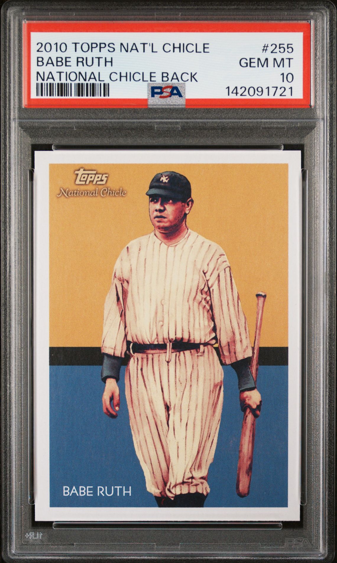 2010 Topps TOPPS NATIONAL CHICLE NATIONAL CHICLE BACK #255 Babe Ruth front