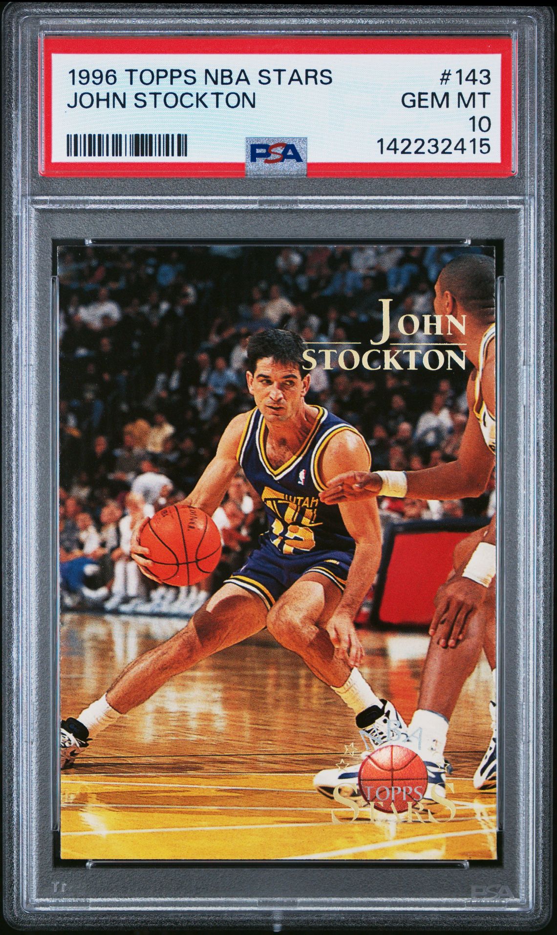 1996 Topps TOPPS NBA STARS #143 John Stockton front