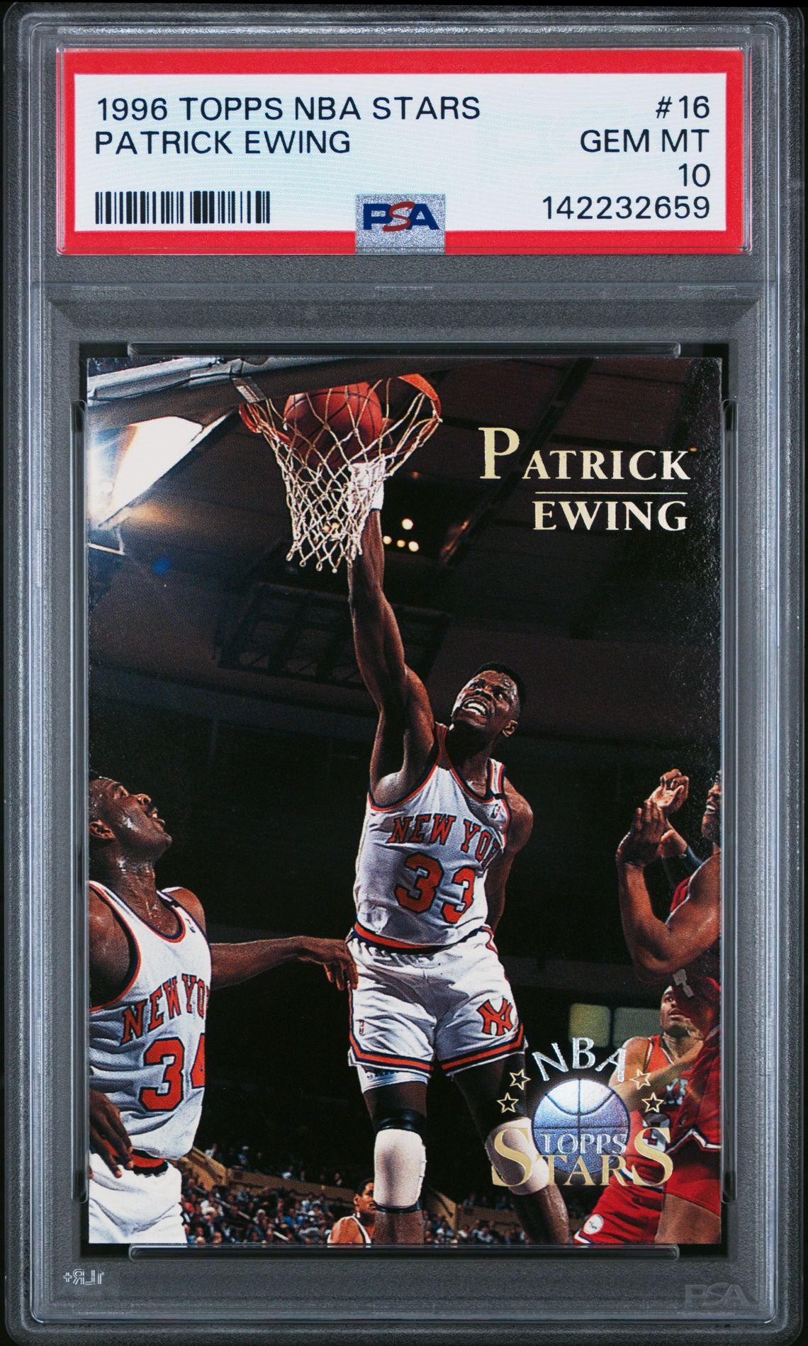 1996 Topps TOPPS NBA STARS #16 Patrick Ewing front