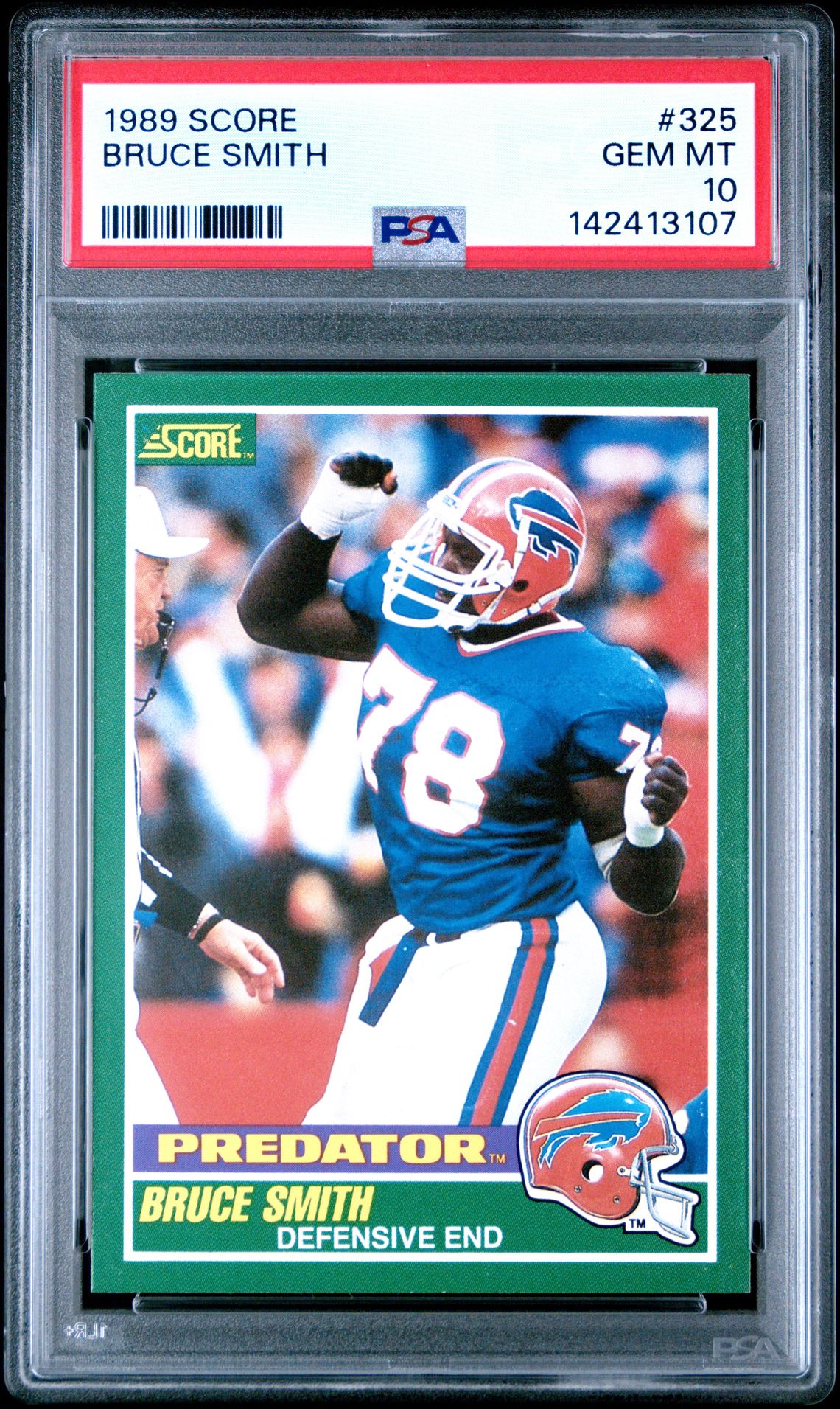 1989 Score SCORE #325 Bruce Smith front
