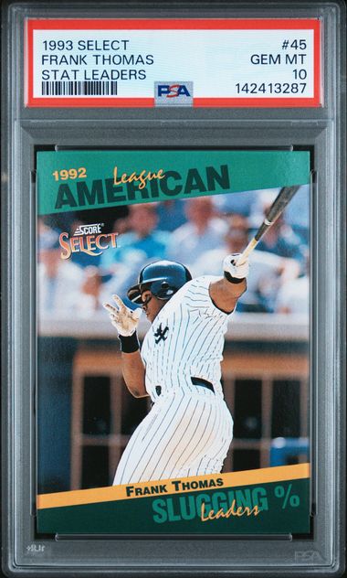1993 Panini SELECT STAT LEADERS #45 Frank Thomas front