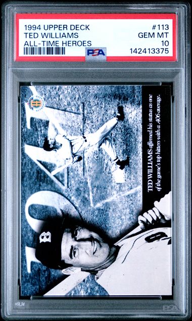1994 Upper Deck UPPER DECK ALL-TIME HEROES #113 Ted Williams front