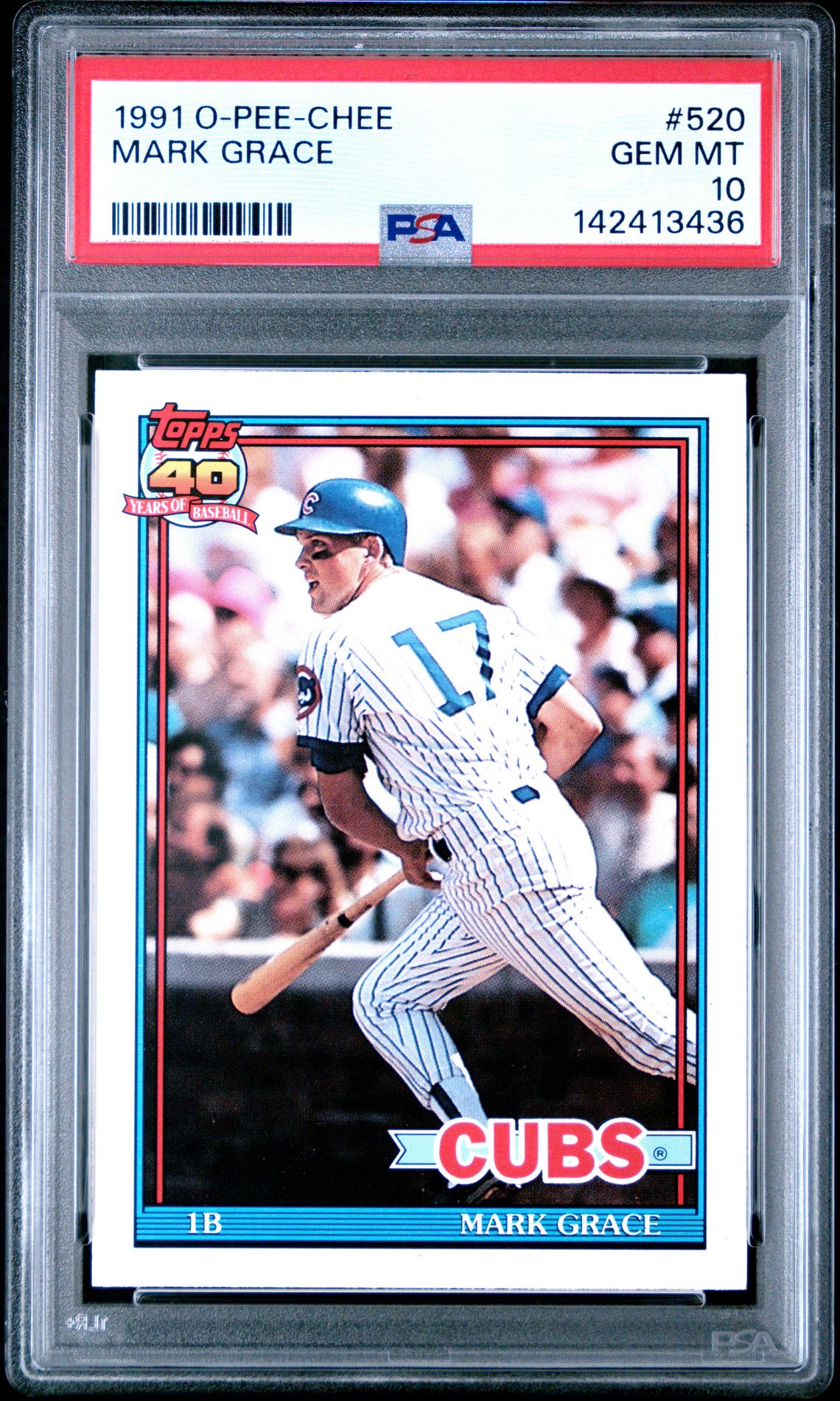 1991 Upper Deck O-PEE-CHEE #520 Mark Grace front