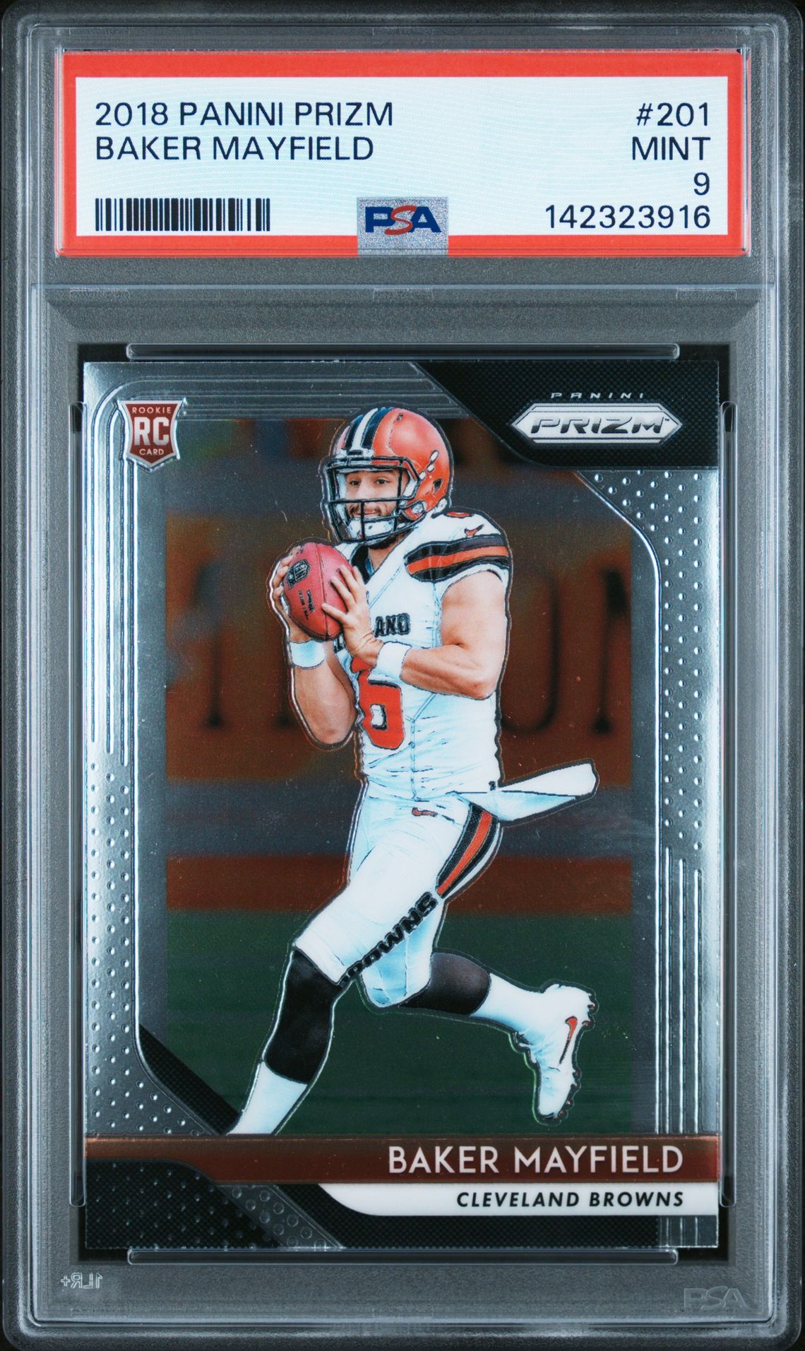 2018 Panini Prizm Baker Mayfield #201 Mint 9 front