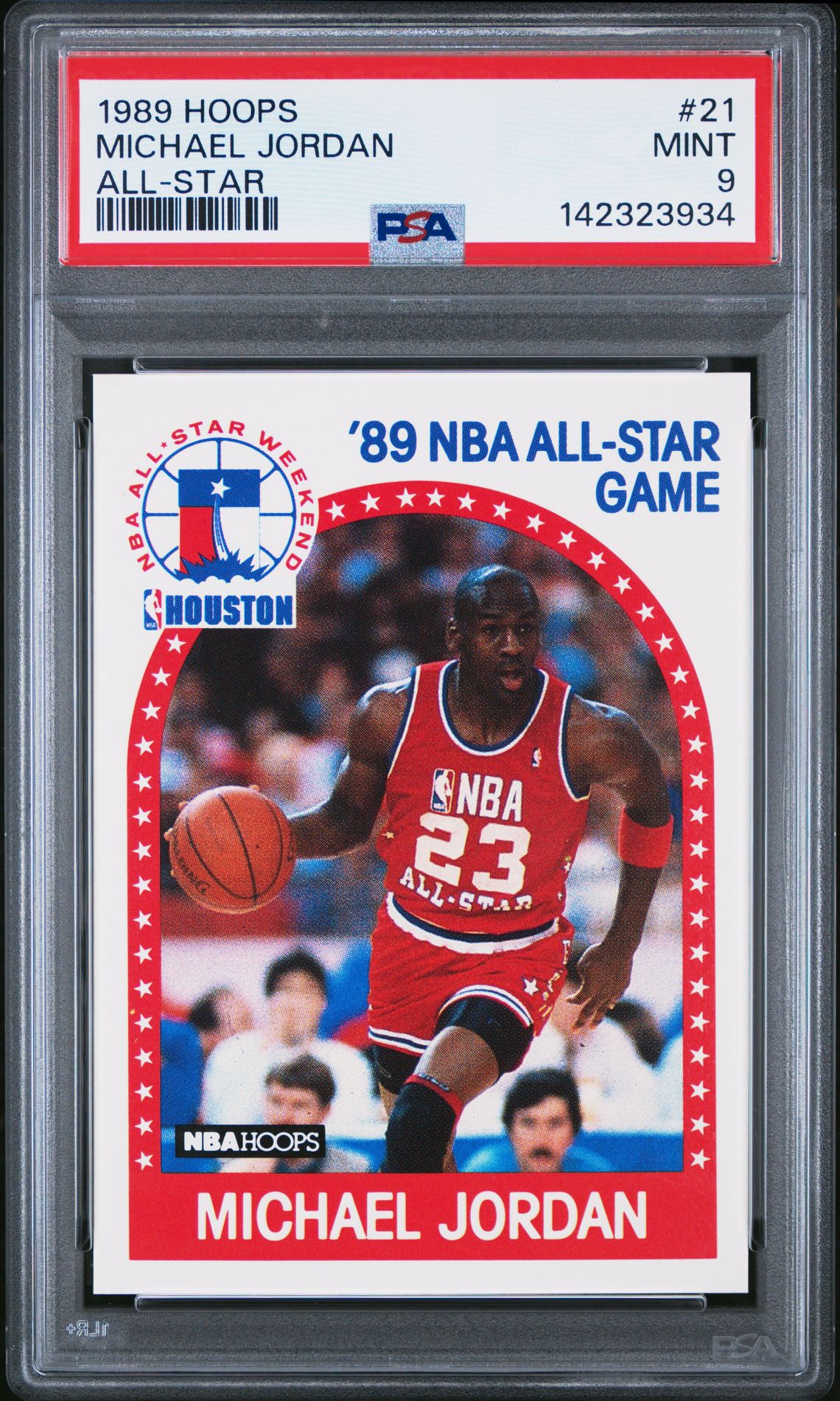 1989 Hoops Michael Jordan #21 (All-Star) Mint 9 front