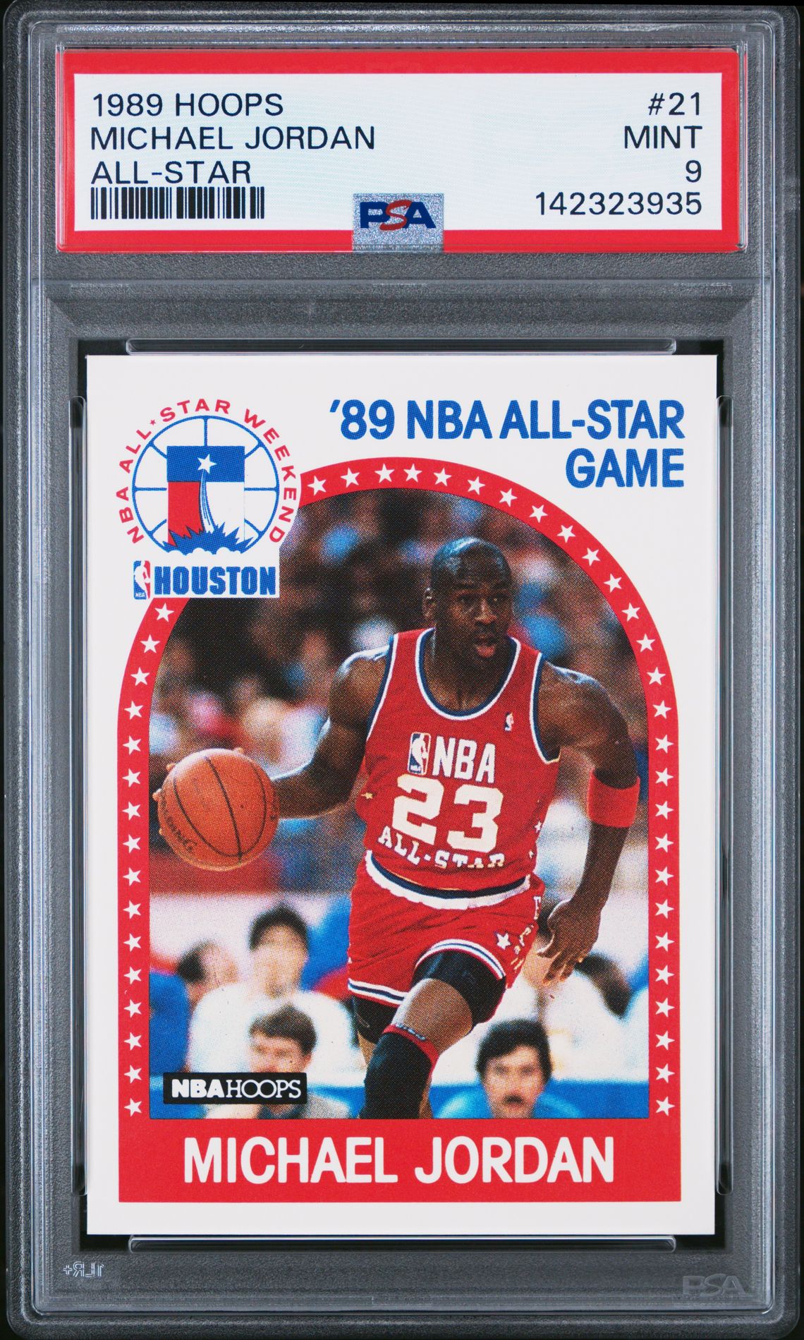 1989 Hoops Michael Jordan #21 (All-Star) Mint 9 front