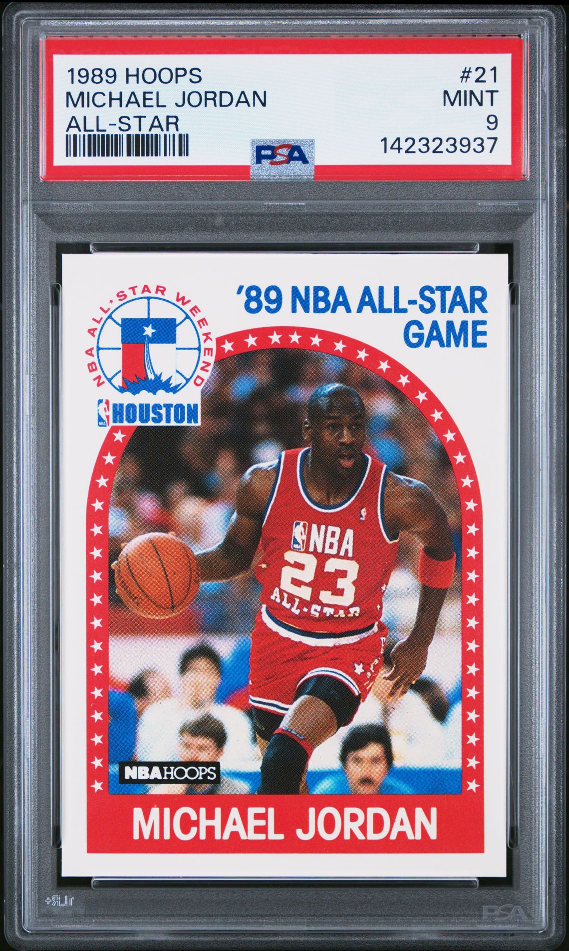 1989 Hoops Michael Jordan #21 (All-Star) Mint 9 front