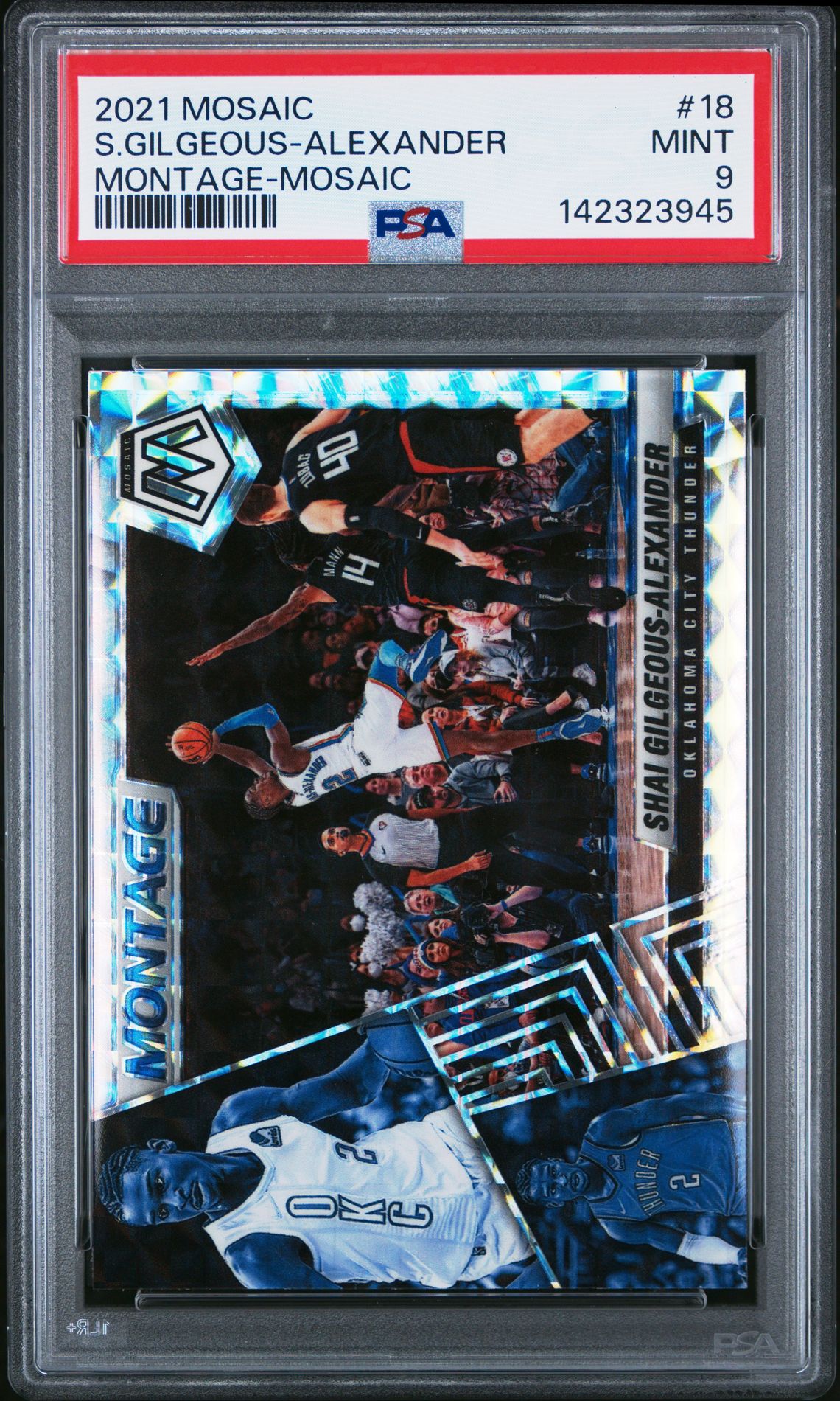 2021 Panini Mosaic Montage S.gilgeous-Alexander #18 (Montage-Mosaic) Mint 9 front