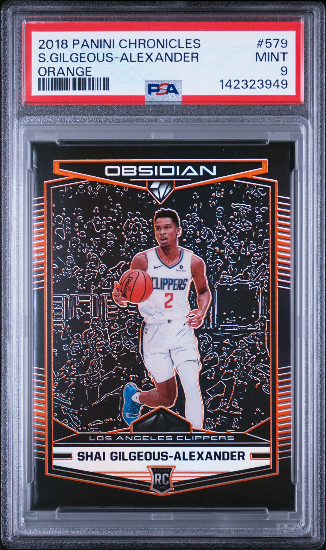 2018 Panini Chronicles S.gilgeous-Alexander #579 (Orange) Mint 9 front