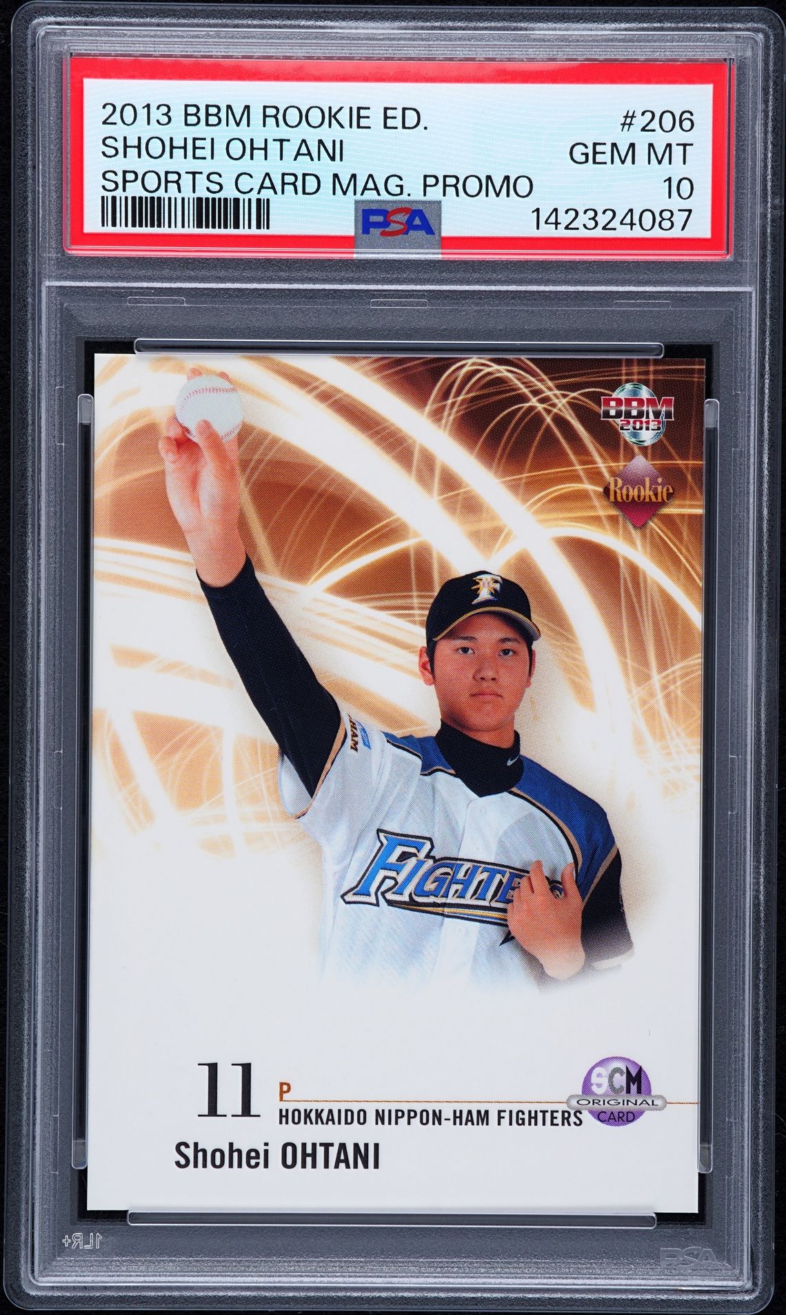 2013 BBM BBM ROOKIE EDITION SPORTS CARD MAG. PROMO #206 Shohei Ohtani front