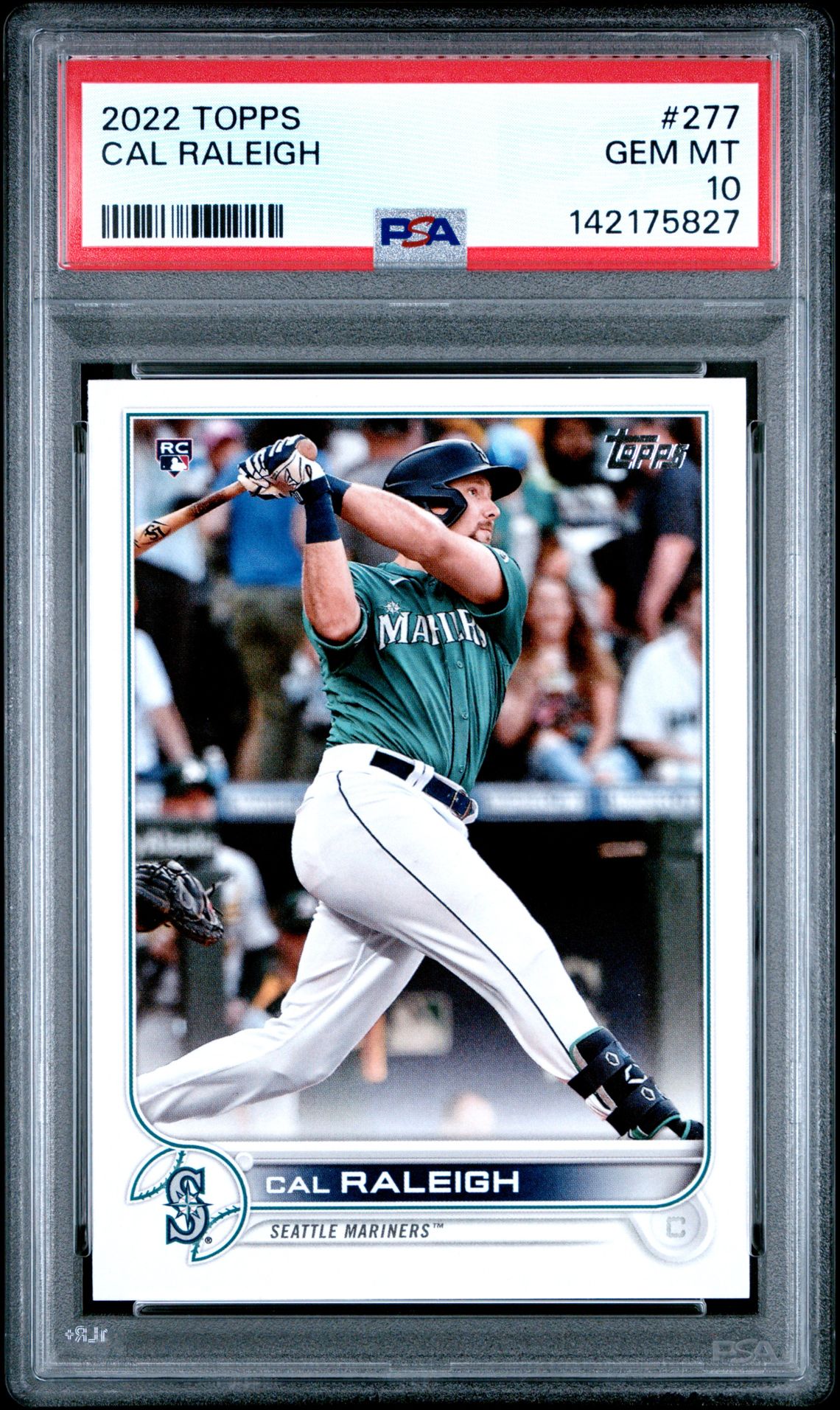 2022 Topps Cal Raleigh #277 Gem Mt 10 front