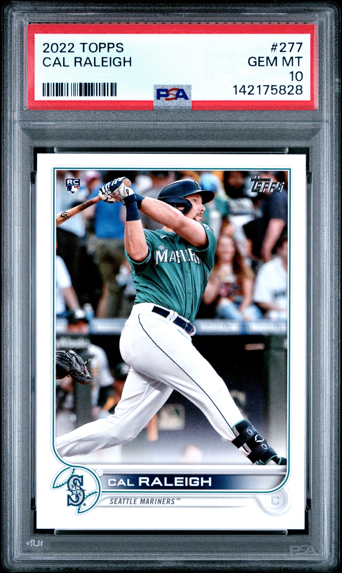 2022 Topps Cal Raleigh #277 Gem Mt 10 front