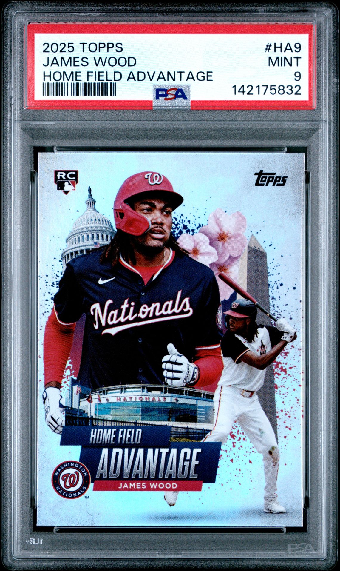 2025 Topps Home Field Advantage James Wood #Ha9 Mint 9 front