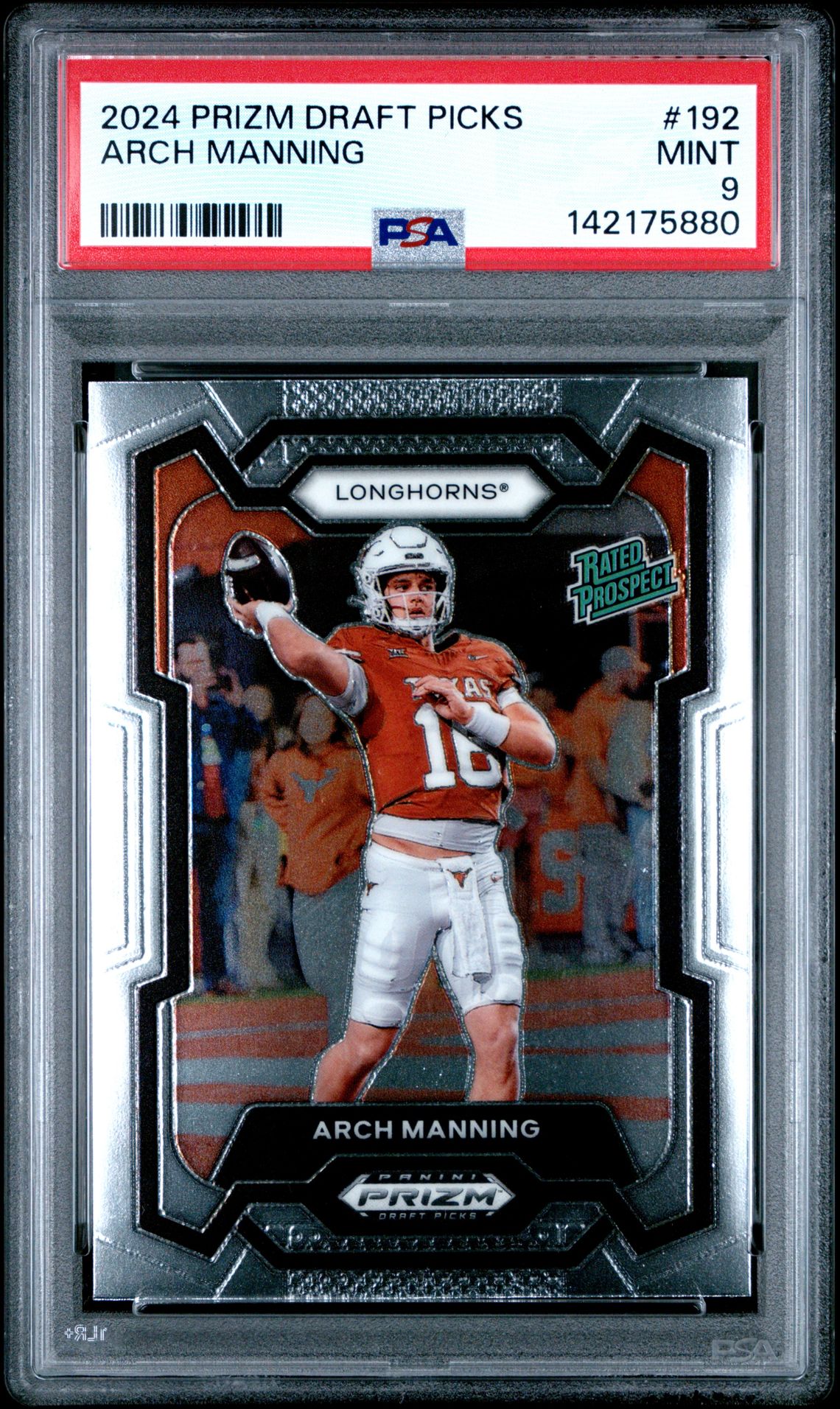 2024 Panini Prizm Draft Picks Arch Manning #192 Mint 9 front
