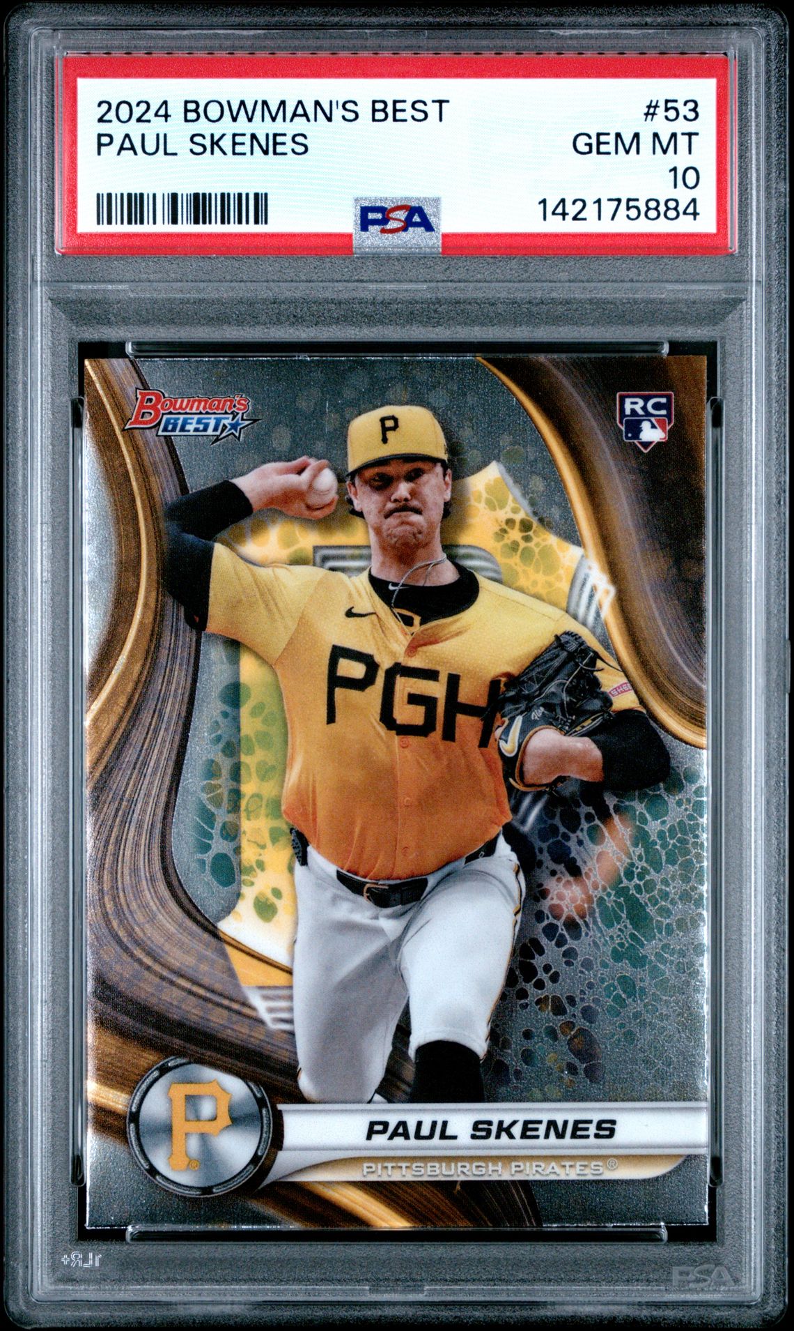 2024 Bowman's Best Paul Skenes #53 Gem Mt 10 front