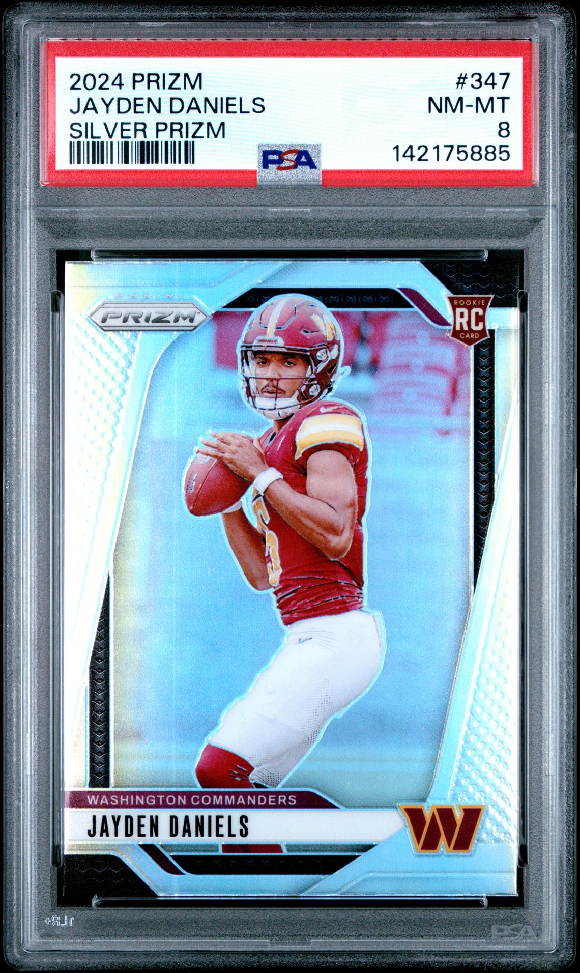 2024 Panini Prizm Jayden Daniels #347 (Silver Prizm) Nm-Mt 8 front