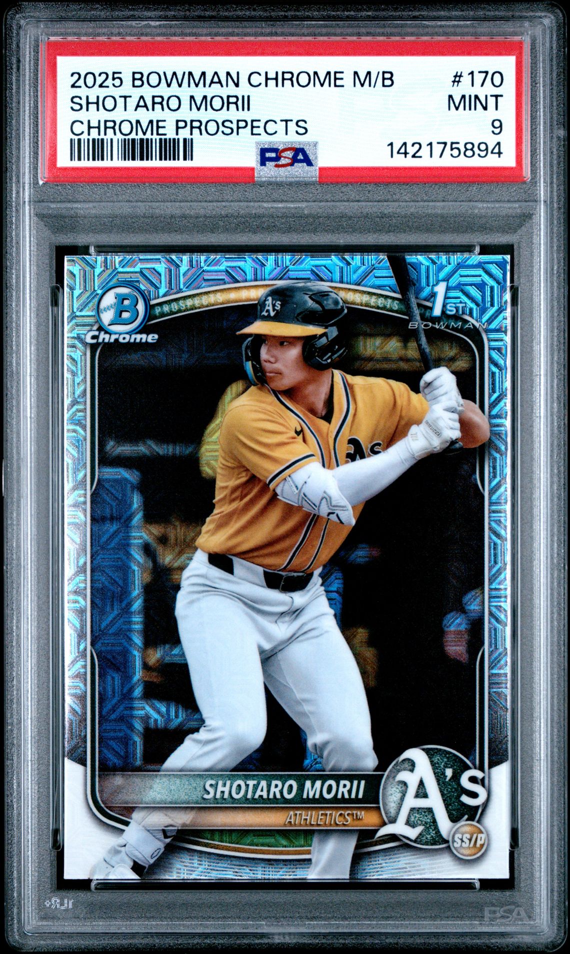 2025 Bowman Chrome Mega Box Chrome Prospects Shotaro Morii #170 Mint 9 front