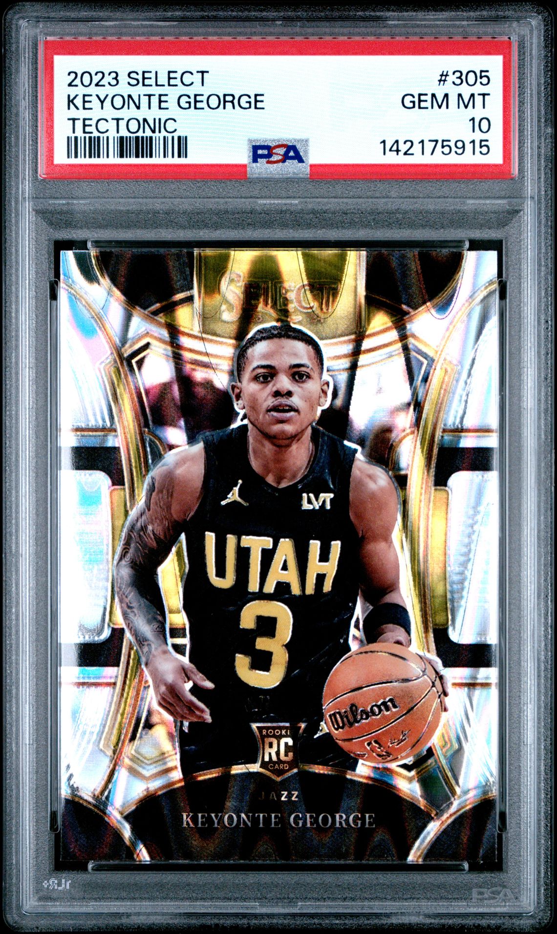 2023 Panini Select Keyonte George #305 (Tectonic) Gem Mt 10 front