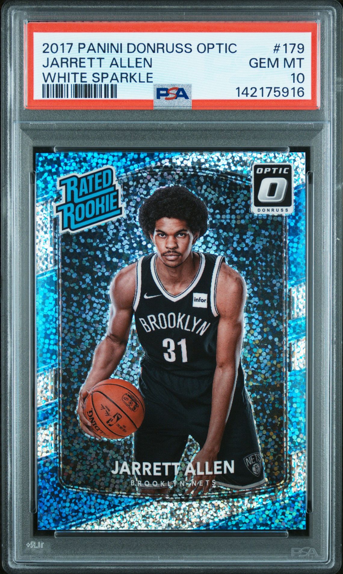 2017 Panini Donruss Optic Jarrett Allen #179 (White Sparkle) Gem Mt 10 front