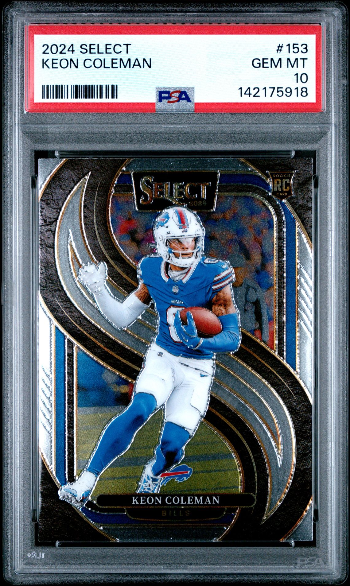 2024 Panini Select Keon Coleman #153 Gem Mt 10 front