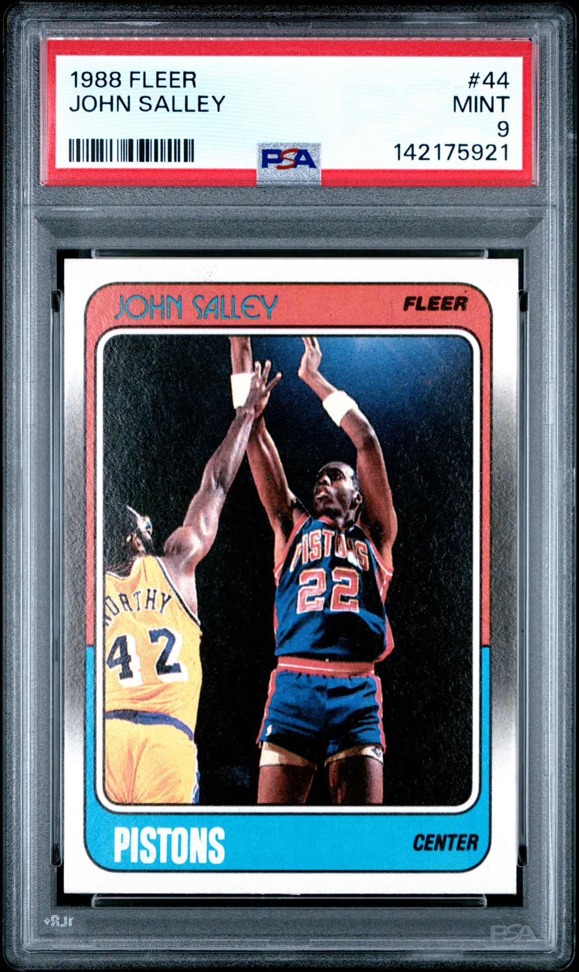 1988 Fleer John Salley #44 Mint 9 front