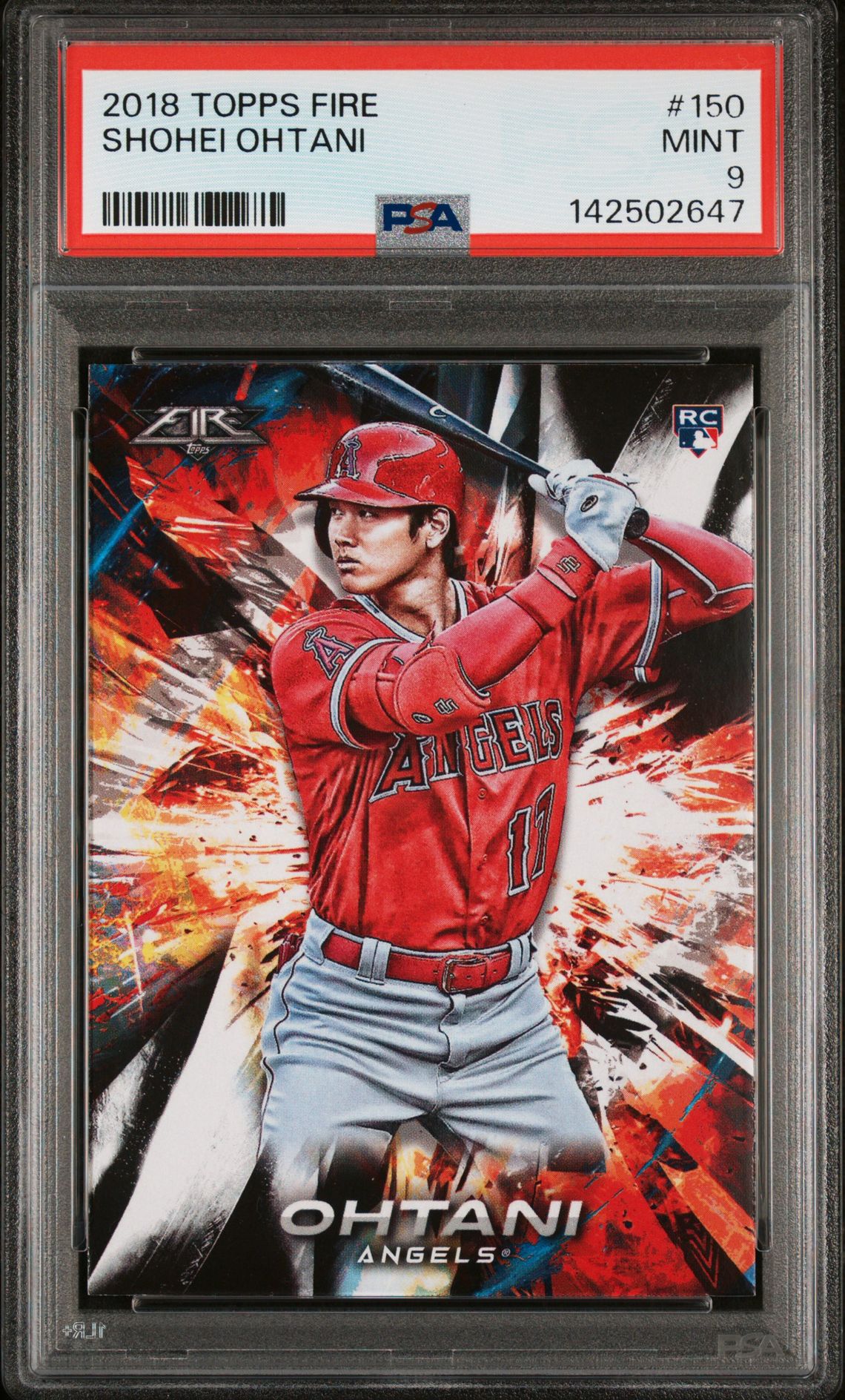 2018 Topps TOPPS FIRE #150 Shohei Ohtani front