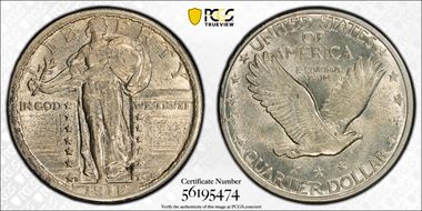 1918-D 25C AU58