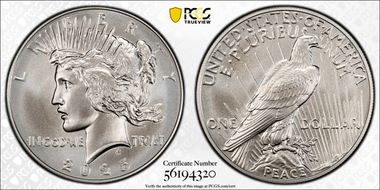 2025 $1 Peace Dollar MS69