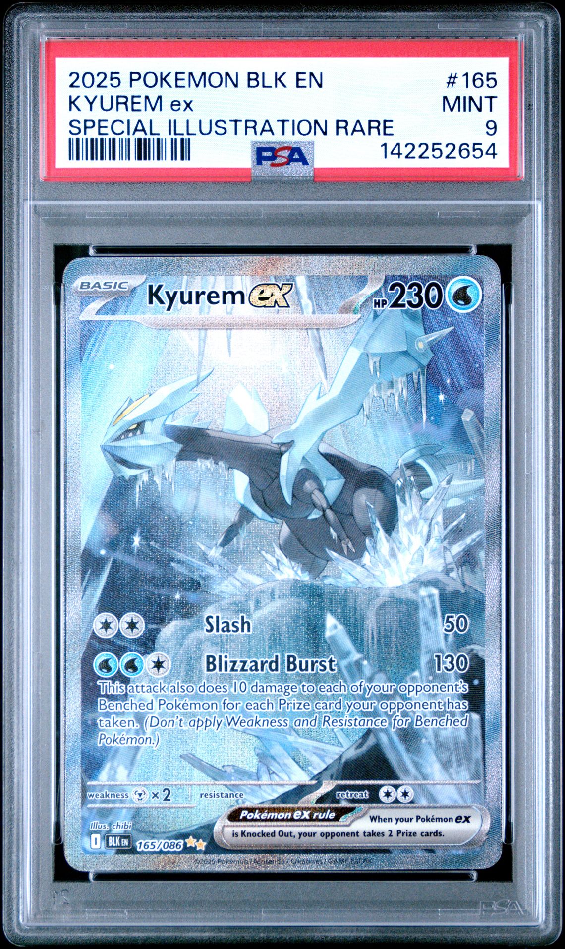 2025 Pokemon Blk En-Black Bolt Kyurem Ex #165 (Special Illustration Rare) Mint 9 front