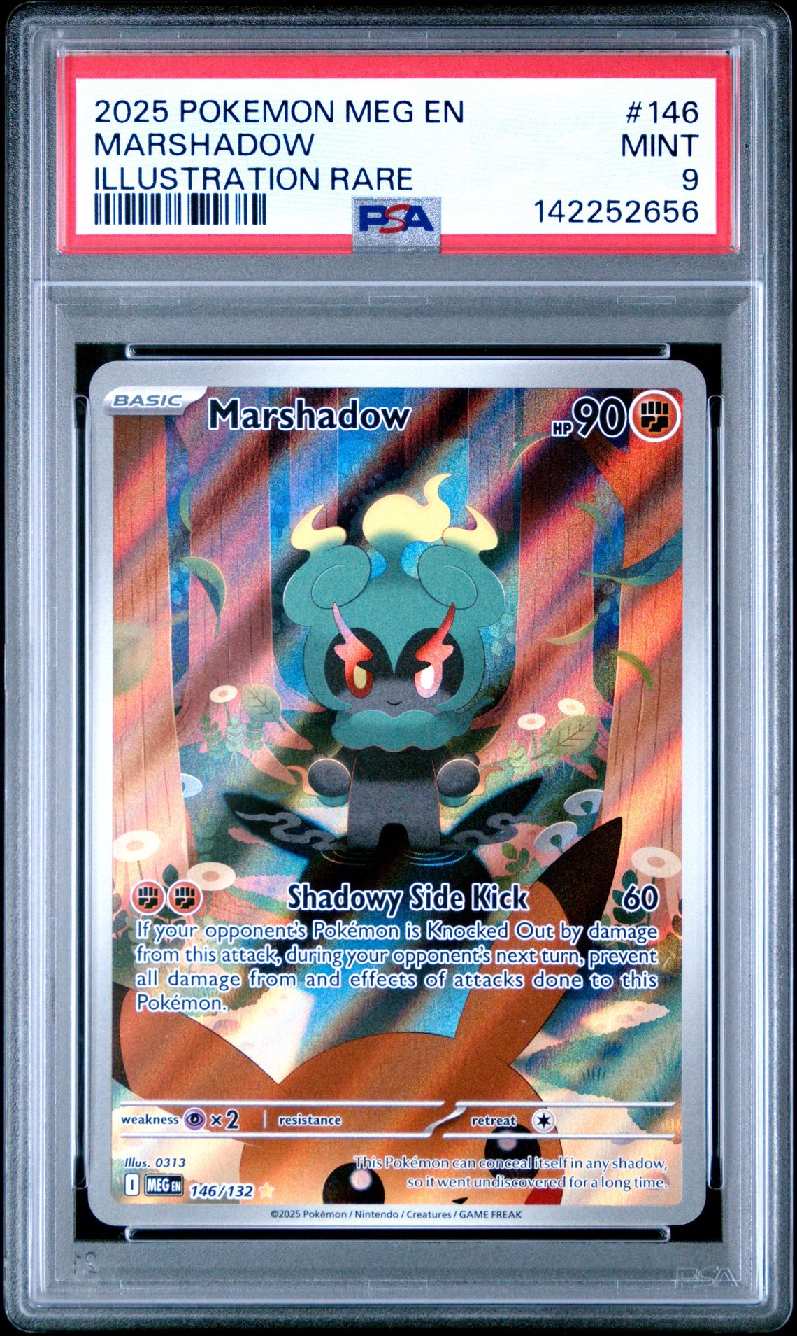 2025 Pokemon Meg En-Mega Evolution Marshadow #146 (Illustration Rare) Mint 9 front