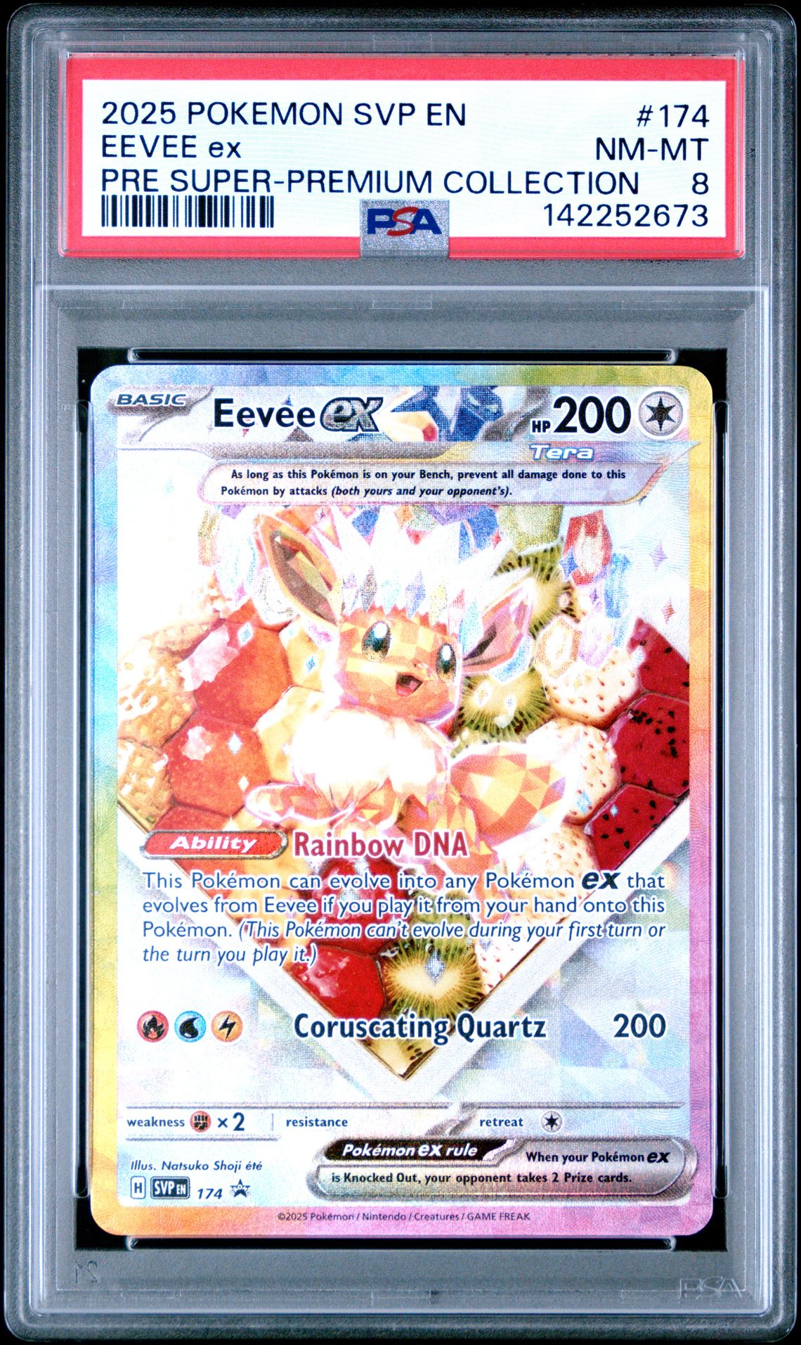 2025 Pokemon Svp En-Sv Black Star Promo Eevee Ex #174 (Pre Super-Premium Collection) Nm-Mt 8 front