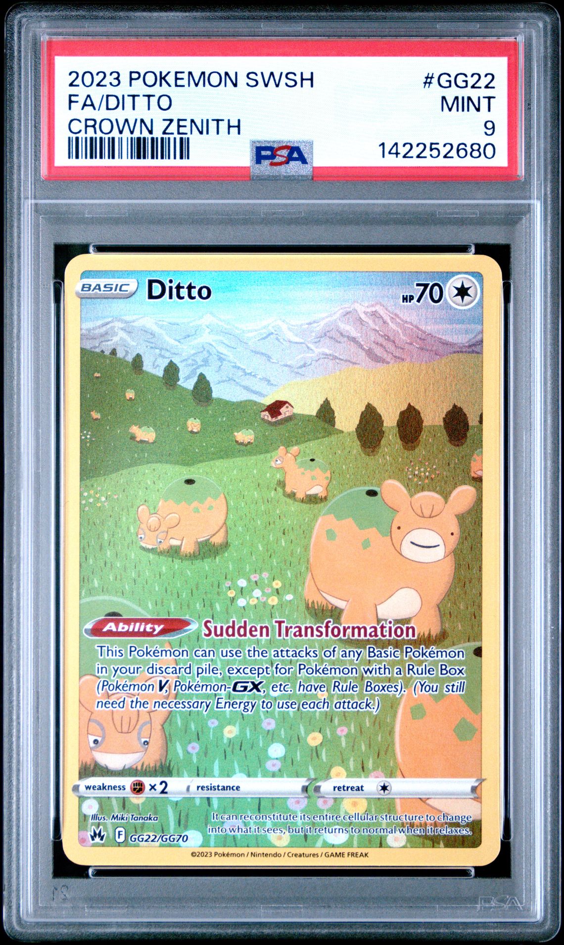 2023 Pokemon Sword And Shield Crown Zenith Fa/Ditto #Gg22 (Crown Zenith) Mint 9 front