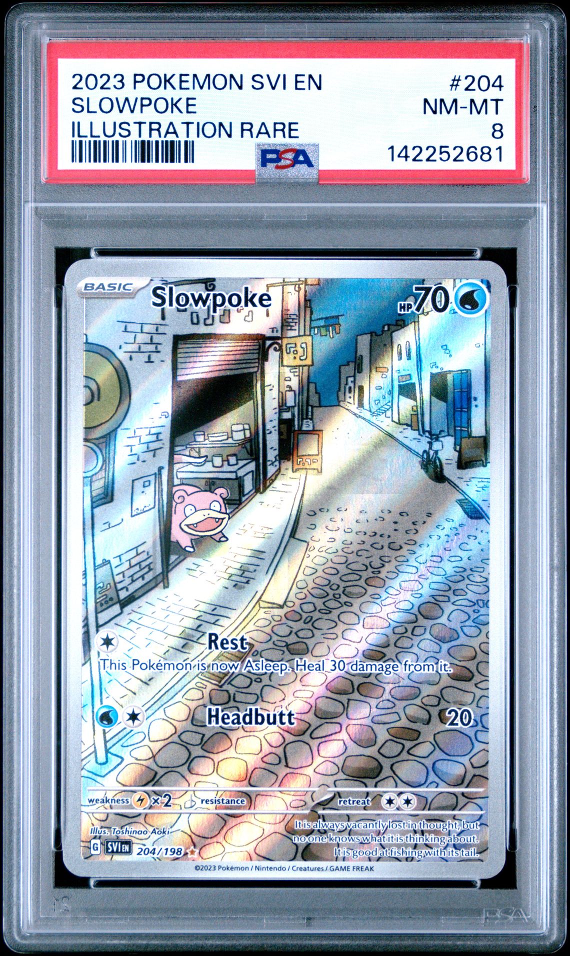 2023 Pokemon Svi En-Scarlet & Violet Slowpoke #204 (Illustration Rare) Nm-Mt 8 front