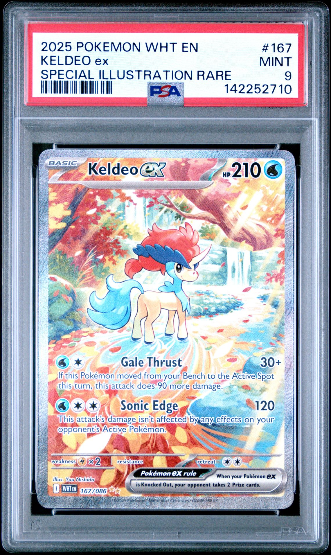 2025 Pokemon Wht En-White Flare Keldeo Ex #167 (Special Illustration Rare) Mint 9 front