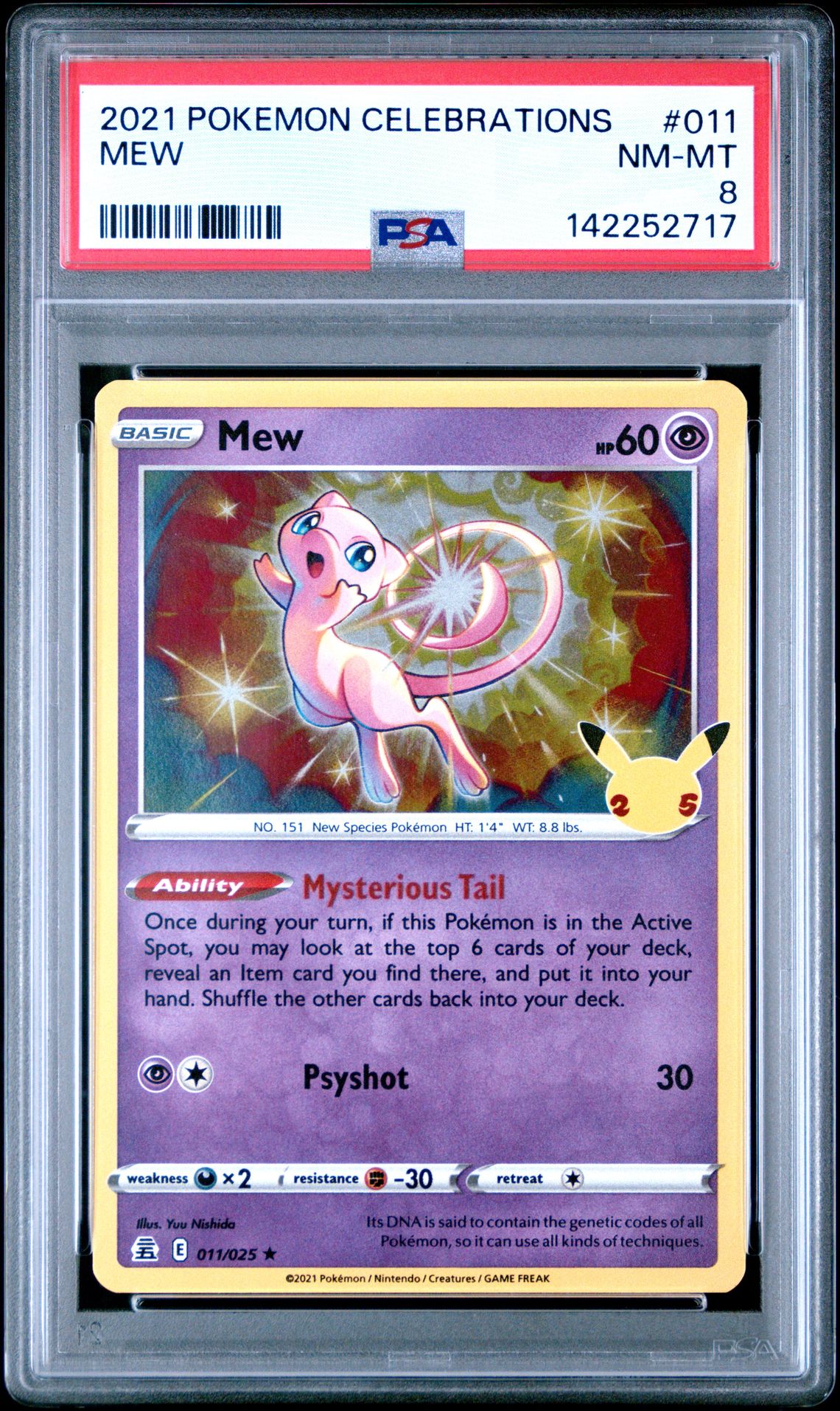 2021 Pokemon Celebrations Mew #011 Nm-Mt 8 front