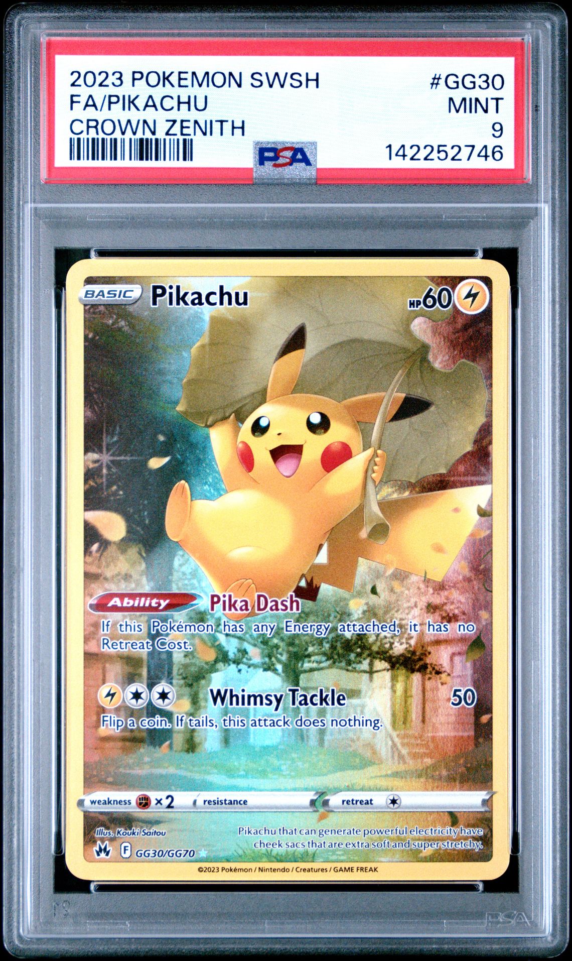 2023 Pokemon Sword And Shield Crown Zenith Fa/Pikachu #Gg30 (Crown Zenith) Mint 9 front