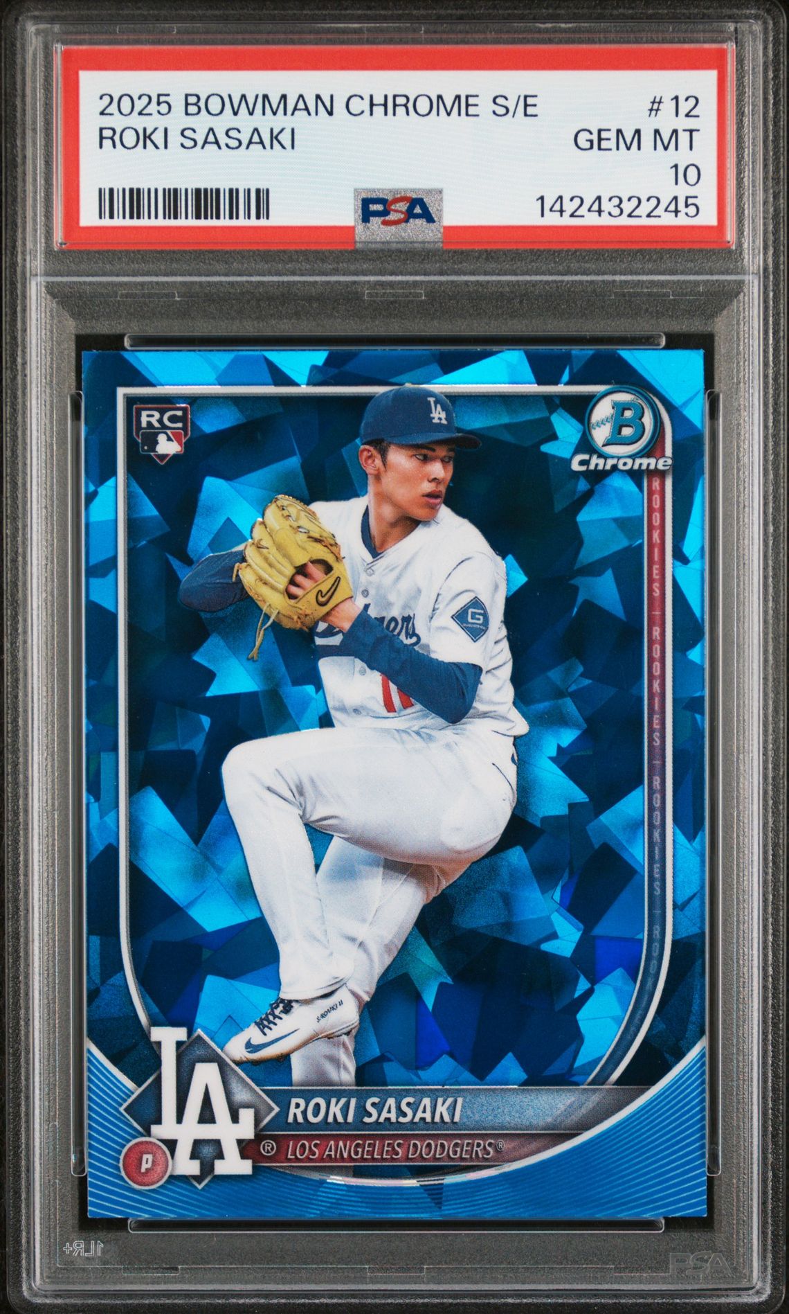 2025 Bowman BOWMAN CHROME SAPPHIRE EDITION #12 Roki Sasaki front