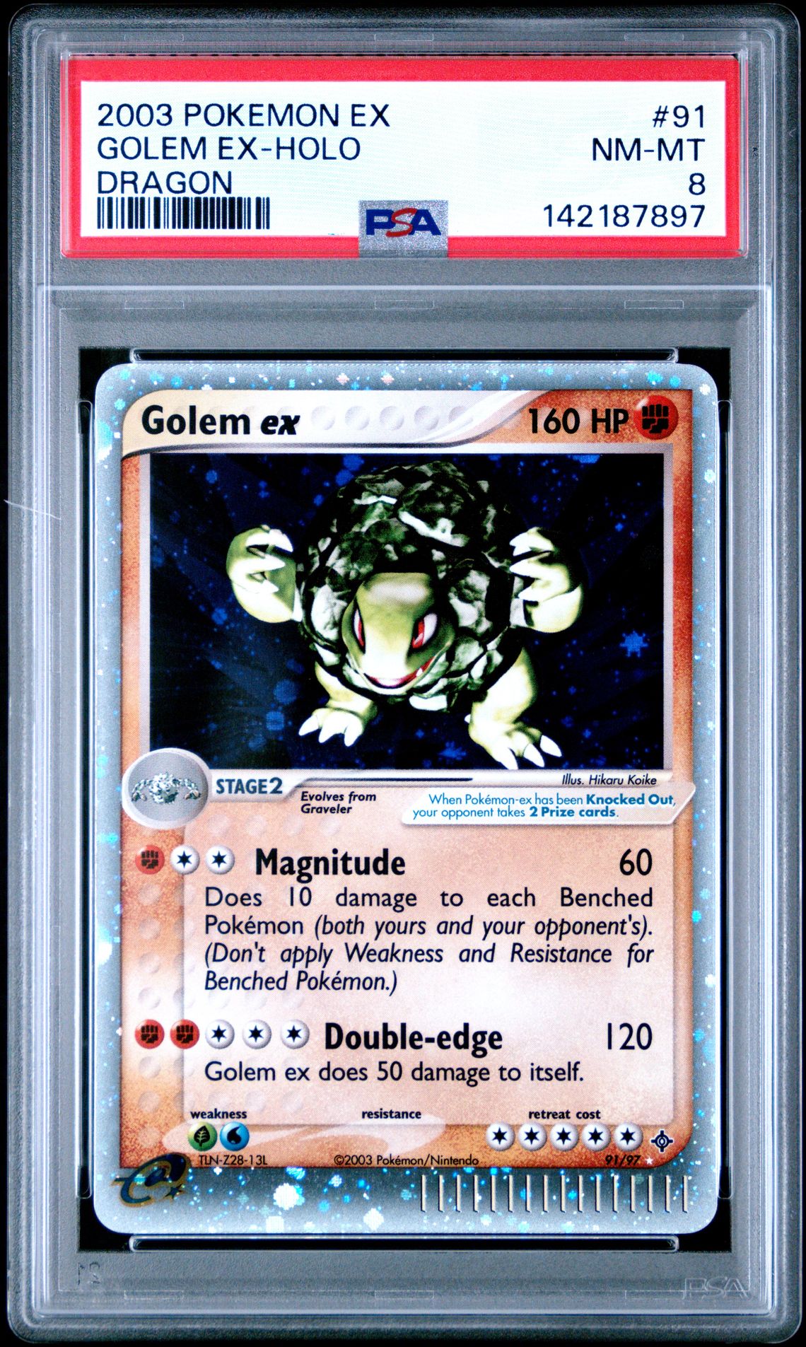 2003 Pokemon Ex Dragon Golem Ex-Holo #91 (Dragon) Nm-Mt 8 front