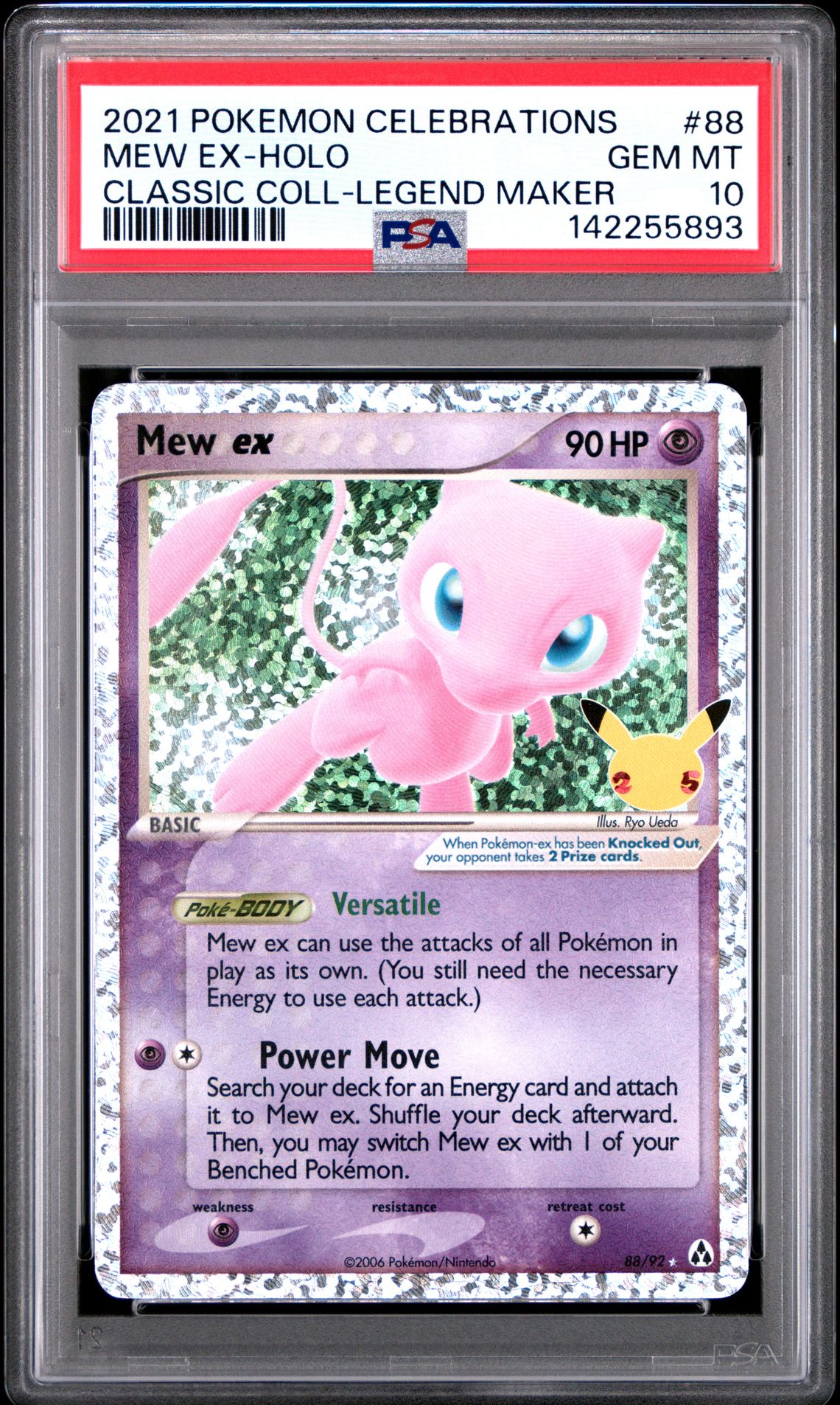2021 Pokemon Celebrations Classic Collection Mew Ex-Holo #88 (Classic Coll-Legend Maker) Gem Mt 10 front