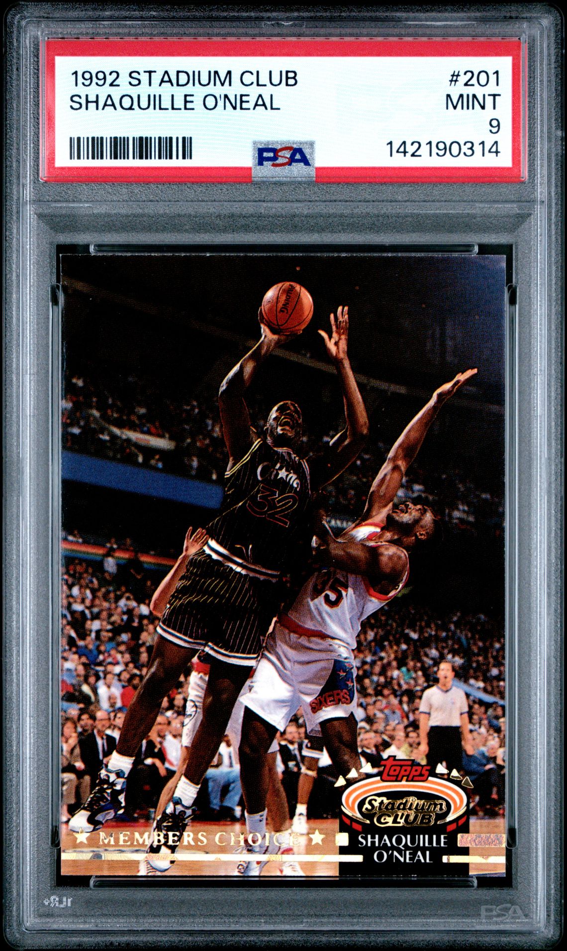 1992 Stadium Club Shaquille O'neal #201 Mint 9 front
