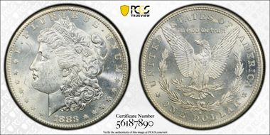 1883-S $1 MS62