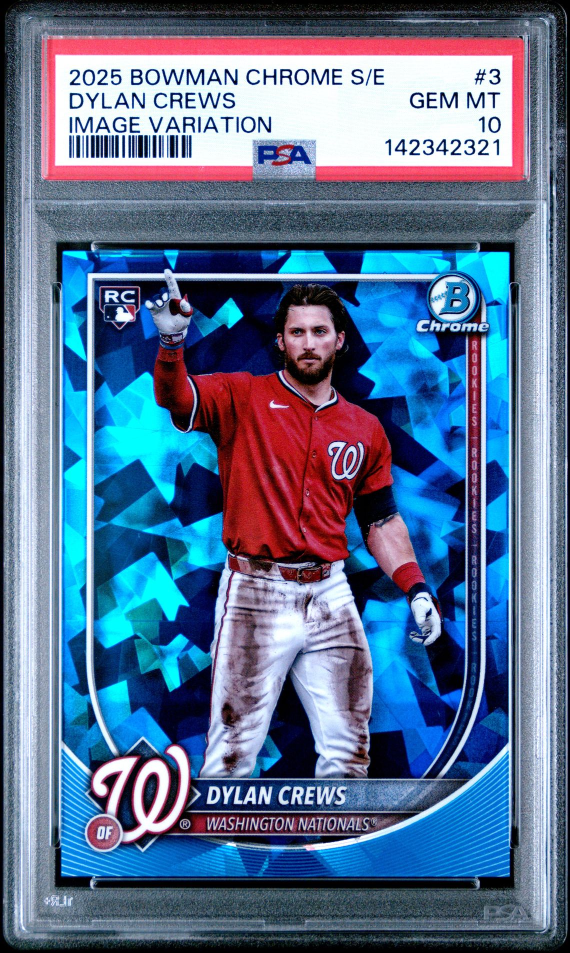 2025 Bowman BOWMAN CHROME SAPPHIRE EDITION IMAGE VARIATION #3 Dylan Crews front