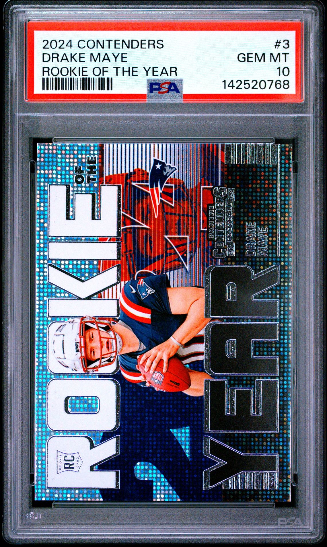 2024 Panini PANINI CONTENDERS ROOKIE OF THE YEAR CONTENDERS #3 Drake Maye front