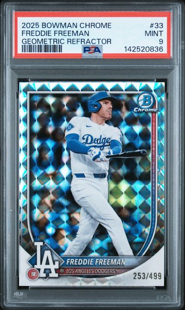 2025 Bowman Bowman Chrome Refractor #33 Freddie Freeman front