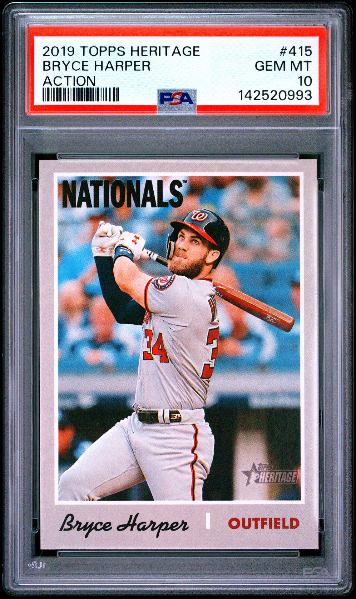 2019 Topps TOPPS HERITAGE ACTION #415 Bryce Harper front