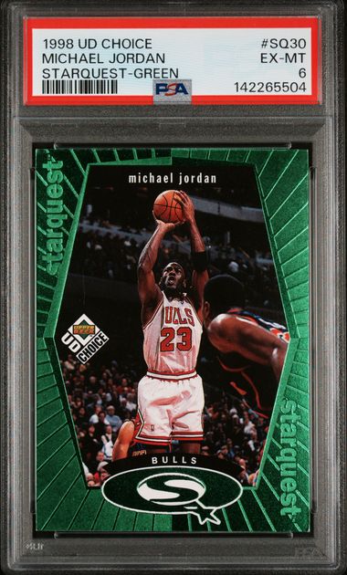 1998 Upper Deck Green #SQ30 Michael Jordan front