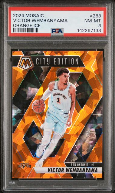 2024 Panini Mosaic Orange #288 Victor Wembanyama front
