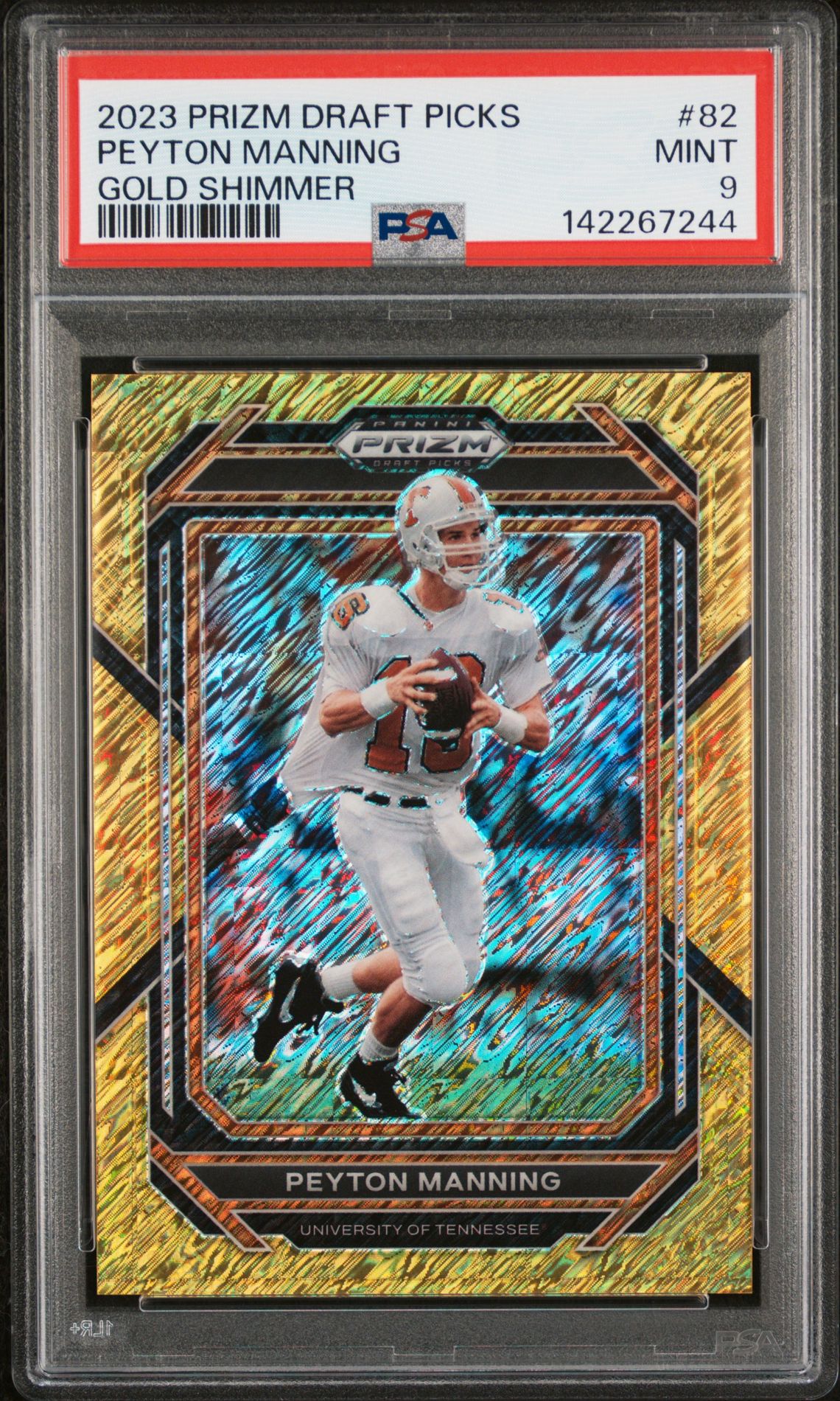 2023 Panini PANINI PRIZM DRAFT PICKS GOLD SHIMMER #82 Peyton Manning front