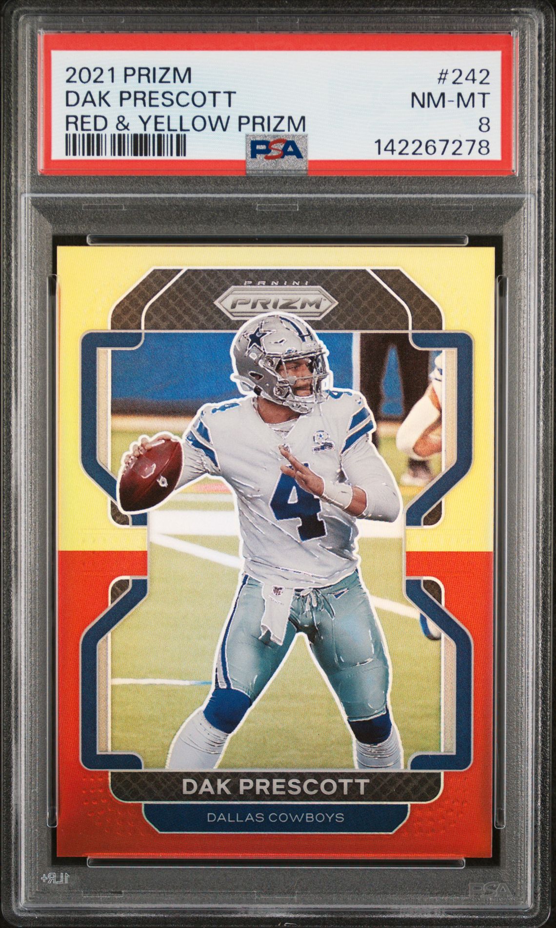 2021 Panini PANINI PRIZM RED & YELLOW PRIZM #242 Dak Prescott front