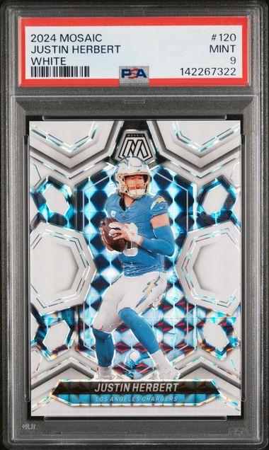 2024 Panini Mosaic White #120 Justin Herbert front